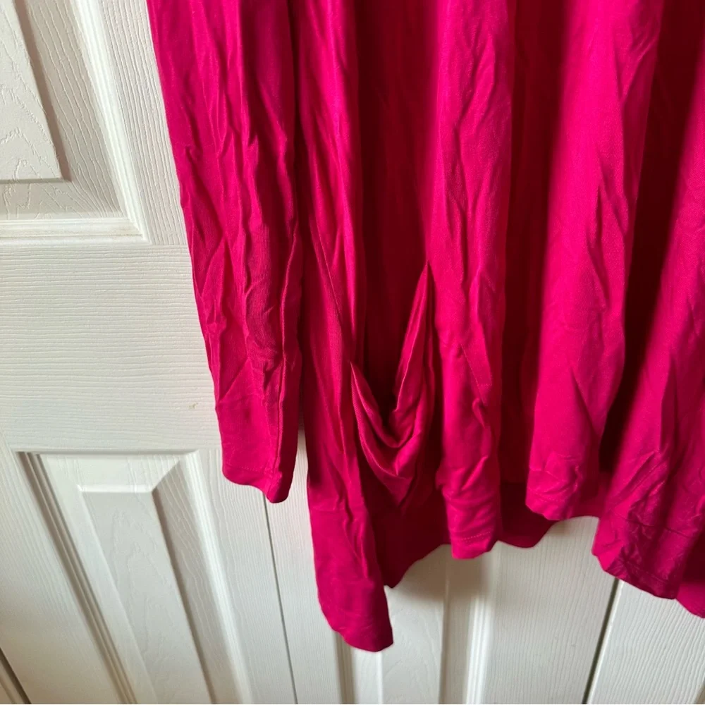 Sejour Long Sleeve Tunic Top with Pockets Vibrant Pink Womens Size 1X - Picture 5 of 9